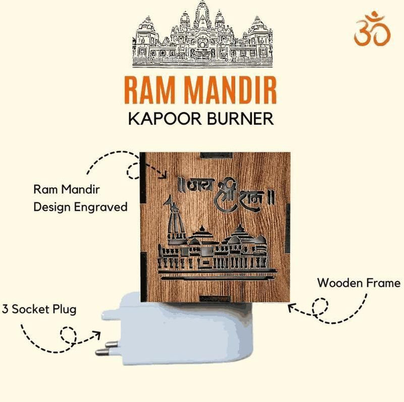 Pirkinn's 3-in-1 Ayodhya Ram Mandir Aroma Burner & Night lamp