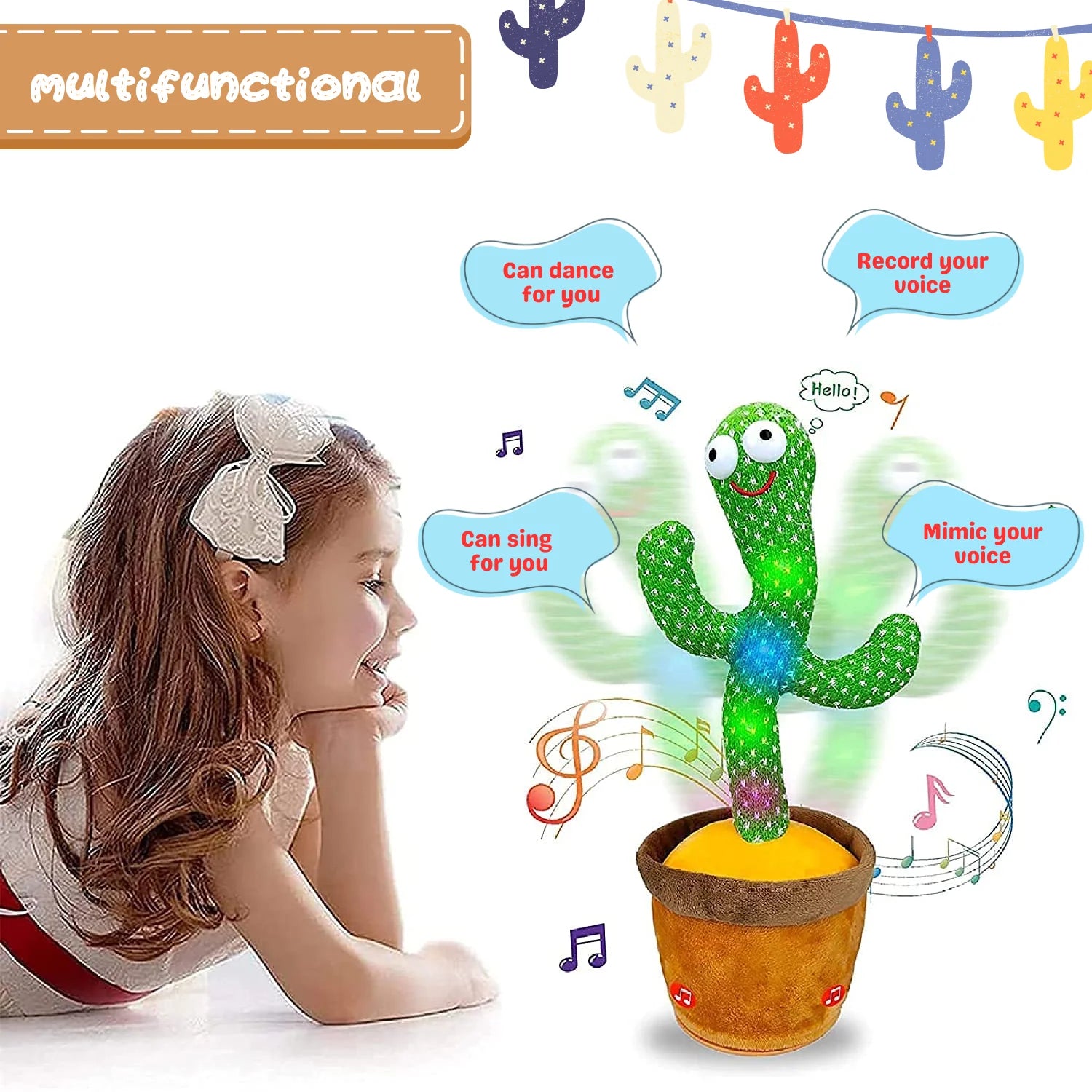 Pirkinn's Musical Dancing & Mimicry Cactus Toy